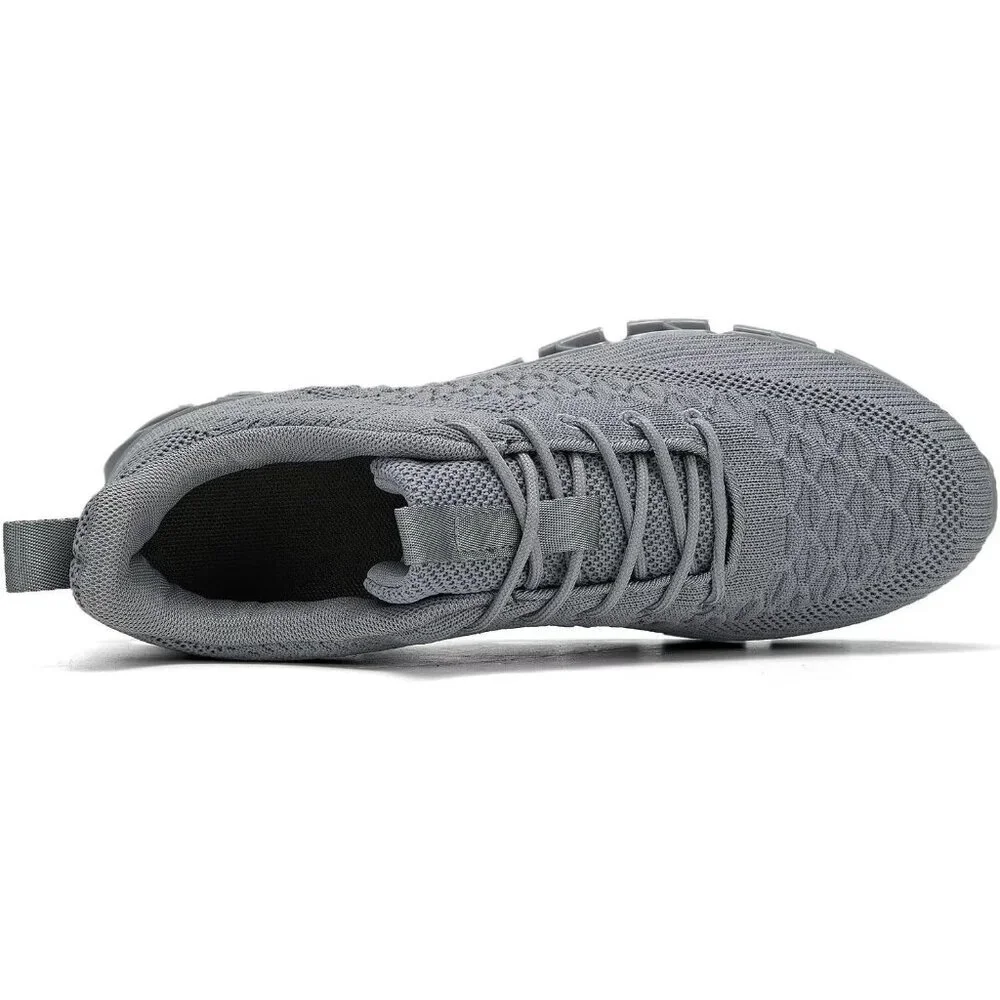 Men's Grey Walking Shoes Slip on Blade Tennis Casual Sport Athletic Trainers